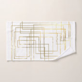 Moderne geometrische Imitate Gold Lines Badhandtuch Set (Handtuch)