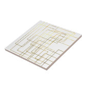 Moderne geometrische Imitate Gold Lines Fliese (Seite)