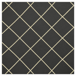 Moderne geometrische Imitate Goldquadrate schwarz Stoff