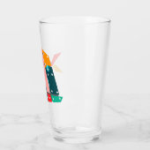 Moderne geometrische industrielle Kunst Bierglas Glas (Links)