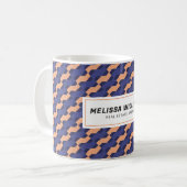 Moderne geometrische ineinandergreifende Muster Kaffeetasse (Vorderseite Links)