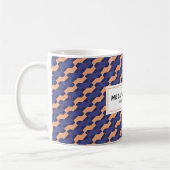 Moderne geometrische ineinandergreifende Muster Kaffeetasse (Links)