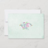 Moderne geometrische Kakteen Succulents Meal Weddi RSVP Karte (Rückseite)