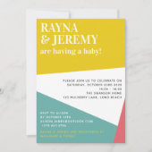 Moderne geometrische Kinderdusche Einladung (Vorderseite)