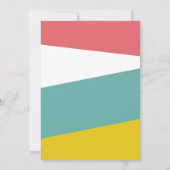 Moderne geometrische Kinderdusche Einladung (Rückseite)