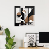 Moderne geometrische Komposition Poster (Heimbüro)