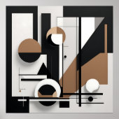 Moderne geometrische Komposition Poster (Vorne)