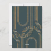 Moderne geometrische, konzentrische Goldene Bögen Feiertagskarte (Rückseite)