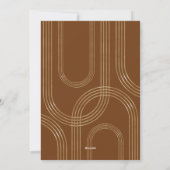 Moderne geometrische, konzentrische Goldene Bögen  Feiertagskarte (Rückseite)