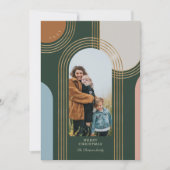 Moderne geometrische, konzentrische Goldene Bögen  Feiertagskarte (Vorderseite)