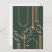 Moderne geometrische, konzentrische Goldene Bögen  Feiertagskarte (Rückseite)