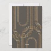 Moderne geometrische, konzentrische Goldene Bögen  Feiertagskarte (Rückseite)