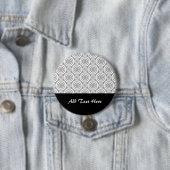 Moderne geometrische Kreise Grau und Weiß Button (Beispiel)