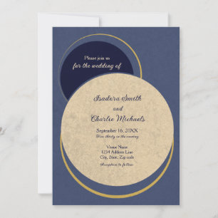 Moderne geometrische Kreise - Hochzeit Einladung