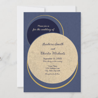 Moderne geometrische Kreise - Hochzeit Einladung
