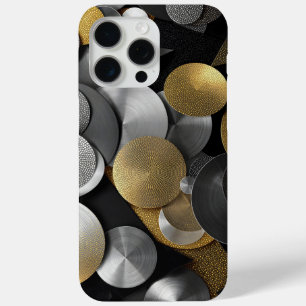 Moderne geometrische Kreise in Gold und Silber Case-Mate iPhone Hülle