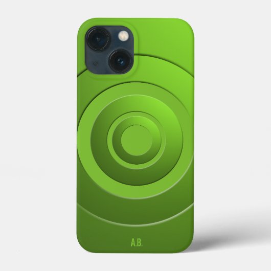 Moderne geometrische Kreise leuchten alle Initiale Case-Mate iPhone Hülle (Rückseite)