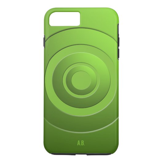 Moderne geometrische Kreise leuchten alle Initiale Case-Mate iPhone Hülle (Rückseite)