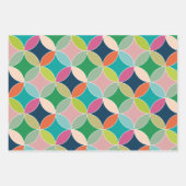 Moderne geometrische Kreise mehrfarbig Geschenkpapier Set (Vorderseite 2)