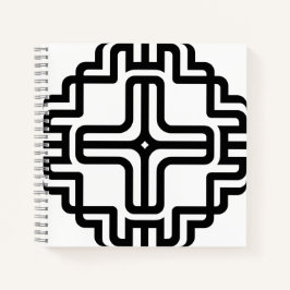 Moderne geometrische Kreuzlinienkunst Notizblock