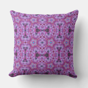 Moderne geometrische Kunst Fuchsia Rosa Kissen