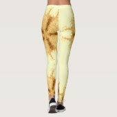 Moderne geometrische Kunst Gelbsepia Leggings (Rückseite)