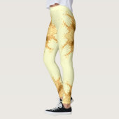 Moderne geometrische Kunst Gelbsepia Leggings (Links)