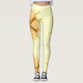 Moderne geometrische Kunst Gelbsepia Leggings (Vorderseite)