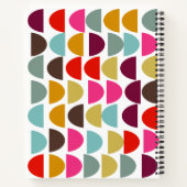 Moderne geometrische Kunst im Erdherbst Personalis Notizblock (Rückseite)