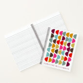 Moderne geometrische Kunst im Erdherbst Personalis Notizblock (Innenseite)