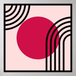 Moderne geometrische Kunst im Stil der Mitte des 2 Poster