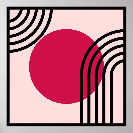 Moderne geometrische Kunst im Stil der Mitte des 2 Poster (Vorne)