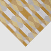 Moderne geometrische Kunst in goldgelb, grau-silbe Seidenpapier (Detail)