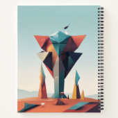 Moderne geometrische Kunst in Pastelltönen Blau Pi Notizblock (Rückseite)