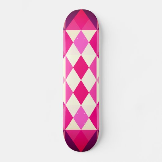 Moderne geometrische Kunst mehrfarbig Abstrakt Skateboard (Vorderseite)