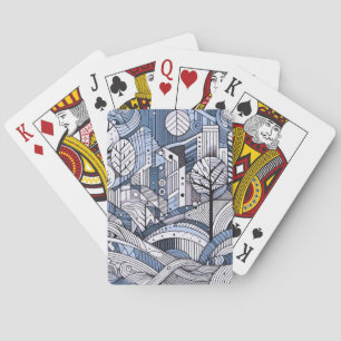 Moderne geometrische Landschaft Spielkarten