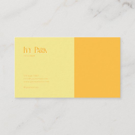 Moderne geometrische leuchtend gelbe Blüte Visitenkarte (Rückseite)