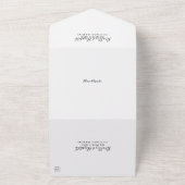 Moderne geometrische Lichter Schwarze Hochzeit All In One Einladung (Außenbereich)