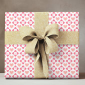 Moderne geometrische Liebe Herzblüte Pink Peach Geschenkpapier