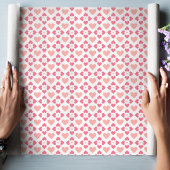 Moderne geometrische Liebe Herzblüte Pink Peach Geschenkpapier