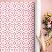 Moderne geometrische Liebe Herzblüte Pink Peach Geschenkpapier