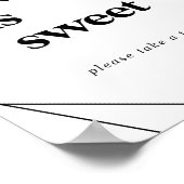 Moderne geometrische Liebe ist ein süßes Hochzeits Poster (Ecke)