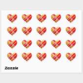 Moderne geometrische Liebesherzen Sticker Pack (Blatt)