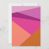 Moderne geometrische Lila Terracotta 50. Geburtsta Einladung (Rückseite)