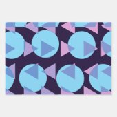 Moderne geometrische Lila und blaue Formen Geschenkpapier Set (Vorderseite 2)