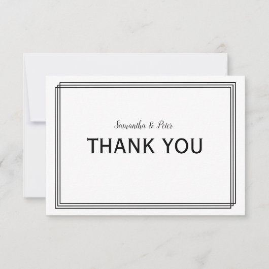 Moderne geometrische Linien - 3x5 Vielen Dank (Vorderseite)