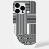 Moderne geometrische Linien mit kleinem Namen Case-Mate iPhone Hülle (Rückseite)