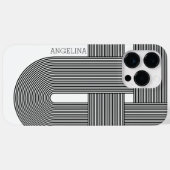 Moderne geometrische Linien mit kleinem Namen Case-Mate iPhone Hülle (Rückseite (Horizontal))