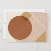 Moderne geometrische Linien Terracotta Personalisi Dankeskarte (Rückseite)