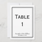 Moderne geometrische Linien - Tischnummern (Vorderseite)